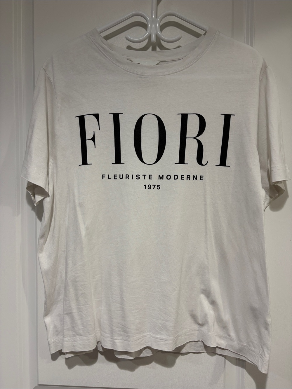 FIORI Logo Graphic Tee in White and Black